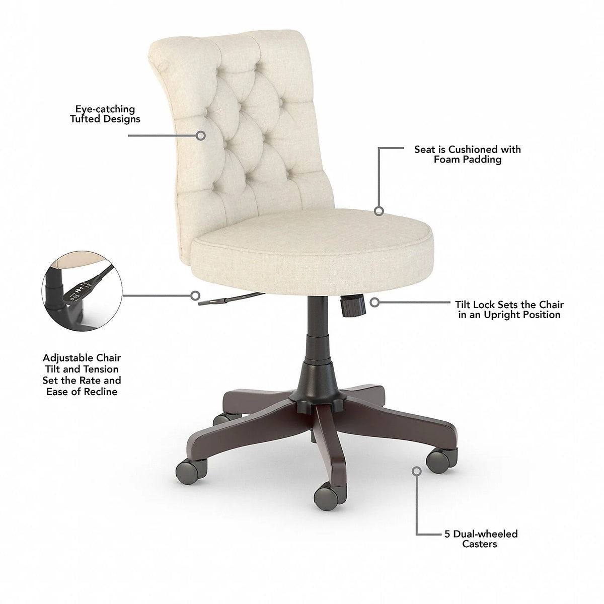White Oak L-Shaped Desk and Chair Set A51672