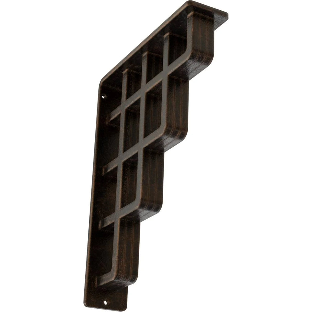 Wrought Iron Bracket Antiqued Bronze Triple Center brace Y612