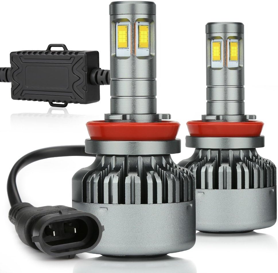 H11 LED Headlight Bulbs 6000K Low Beams Fog Lights Pack of 2 V136