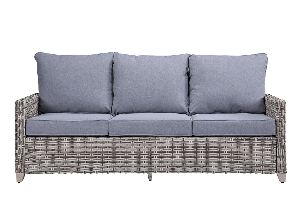 Gray Fabric Patio Sofa Set J372