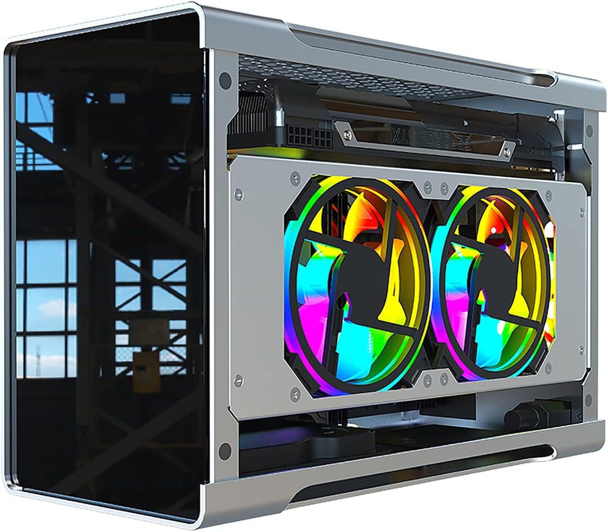 Mini ITX Aluminum Computer Case with Tempered Glass T612