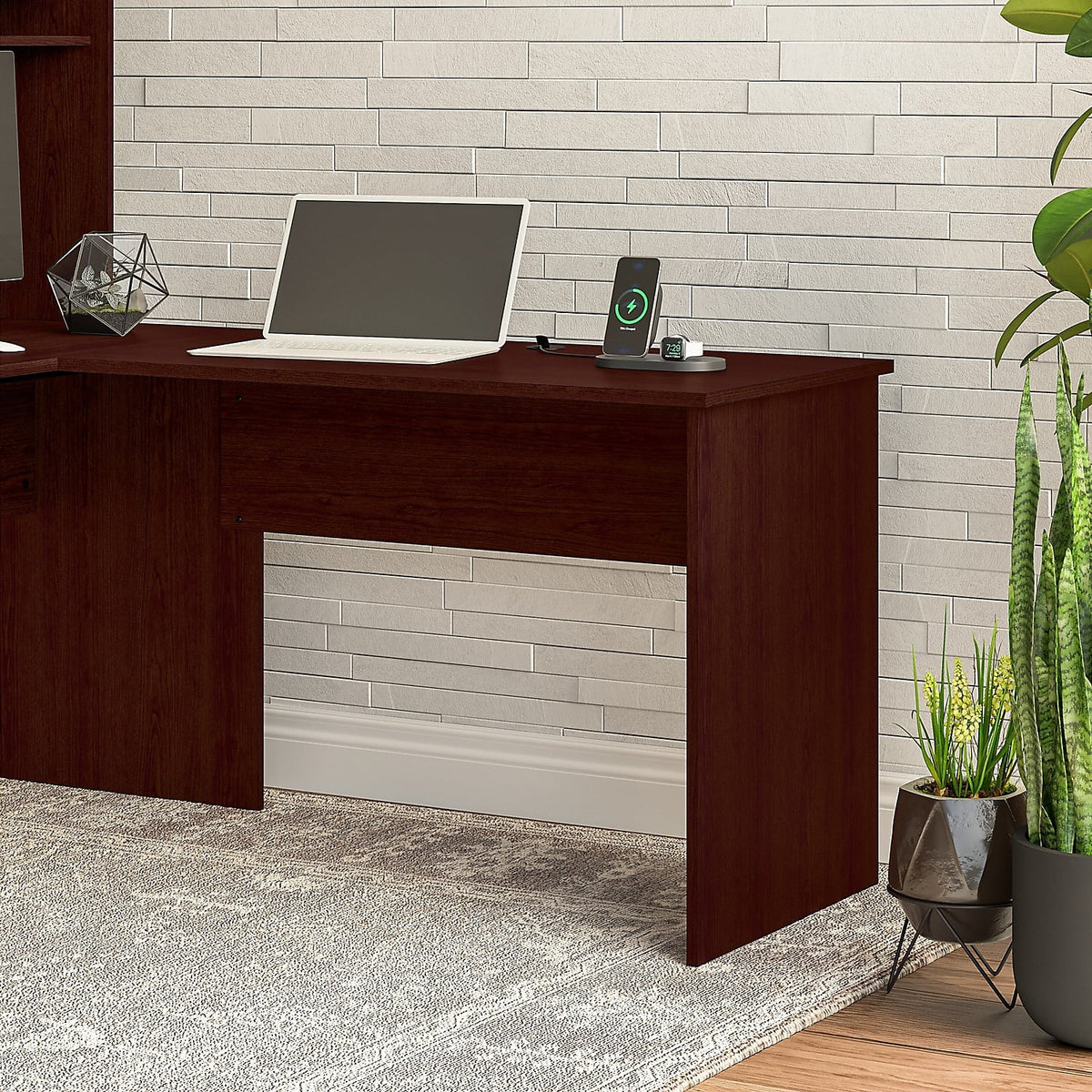 Engineered Wood Desk Return in Harvest Cherry C665