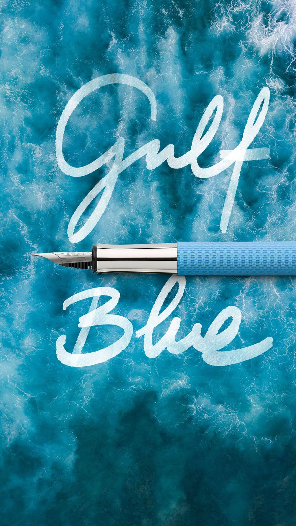 Fountain Pen Guilloche Gulf Blue - Fine X3485