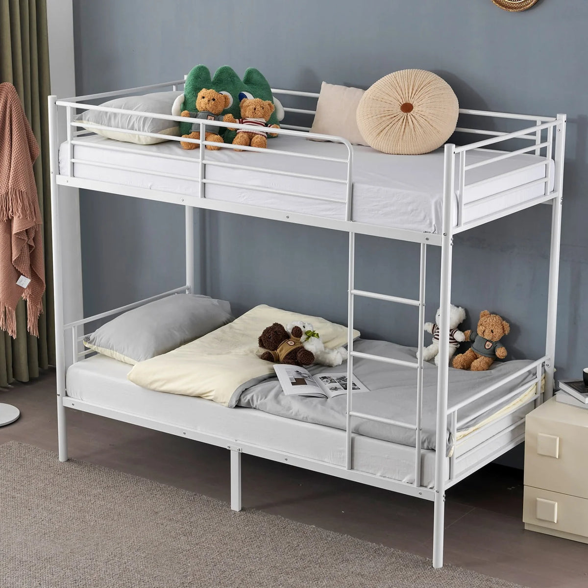 Twin over Twin Steel Bunk Beds P454725