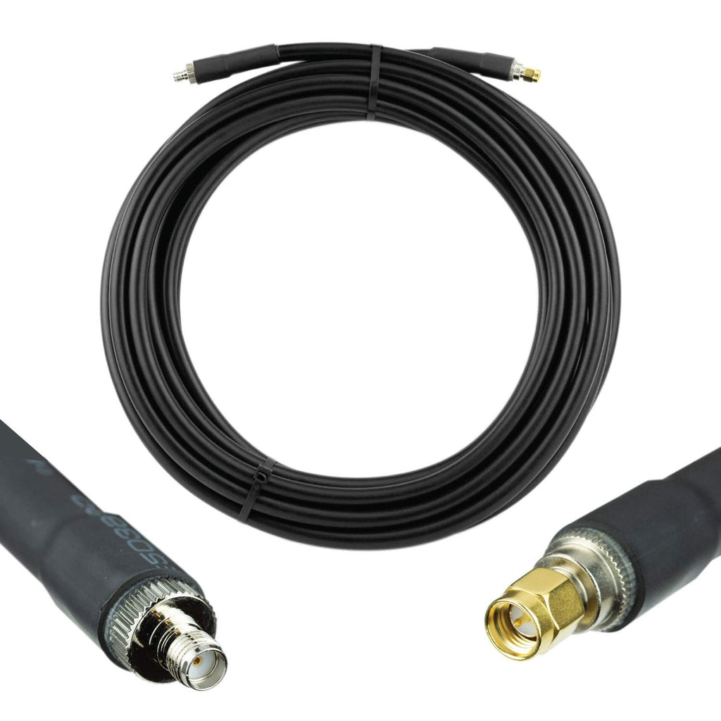 Heavy Duty Ultra Low Loss 50ohm Coaxial Cable 100ft Black N Male to N Male K34645