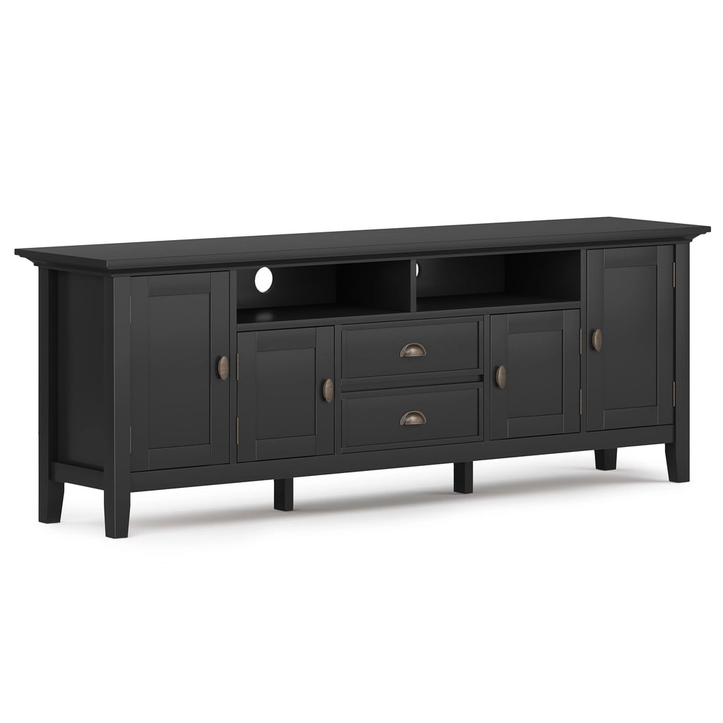 Black Wood 72 inch TV Media Stand B21133