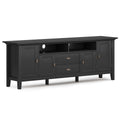 Black Wood 72 inch TV Media Stand B21133