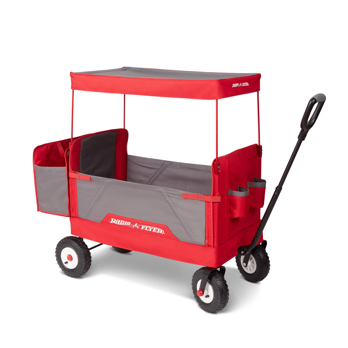 Red 3-in-1 All-Terrain EZ Fold Wagon with Canopy N832