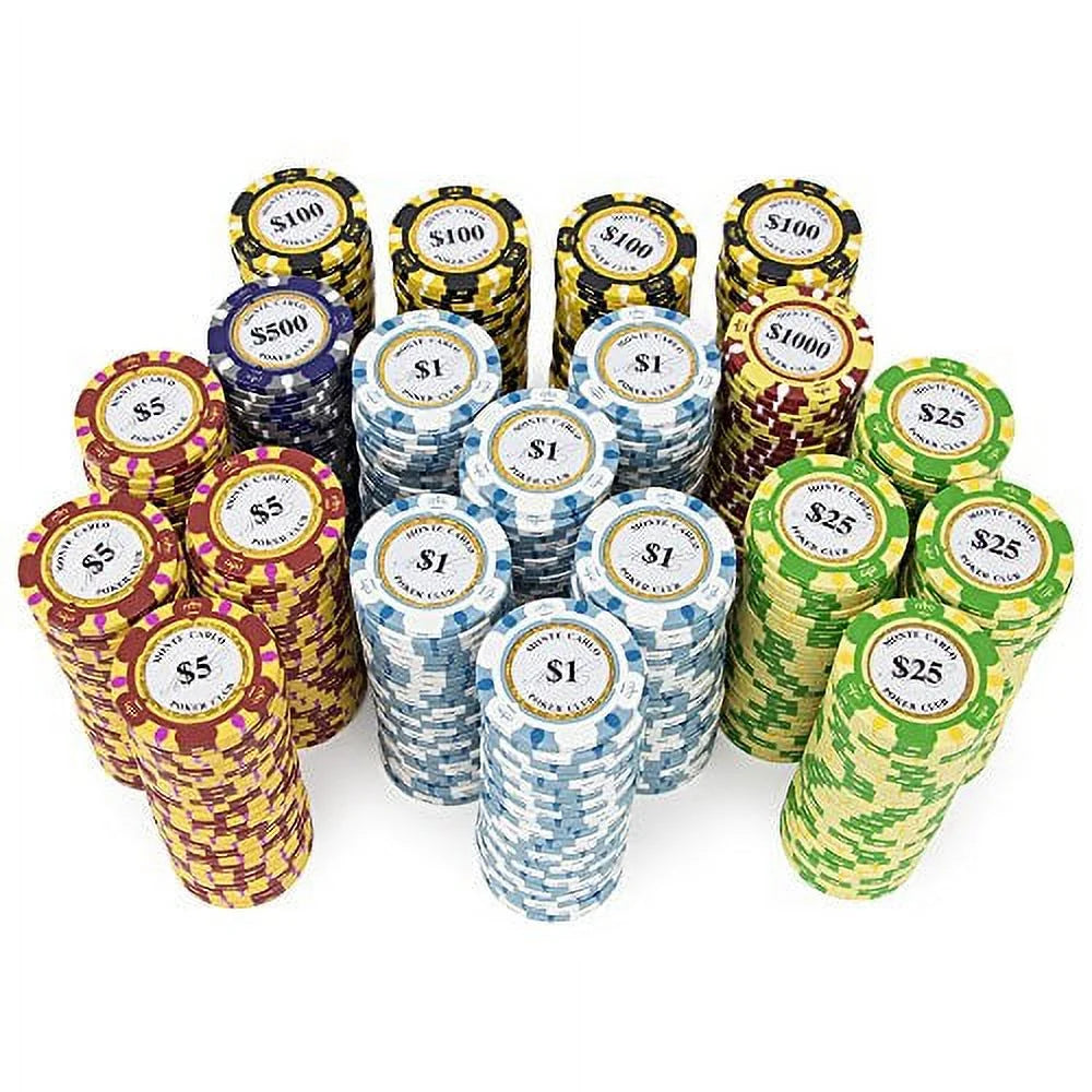 500ct. 14g Poker Chip Set in Aluminum Metal Carry Case E832101