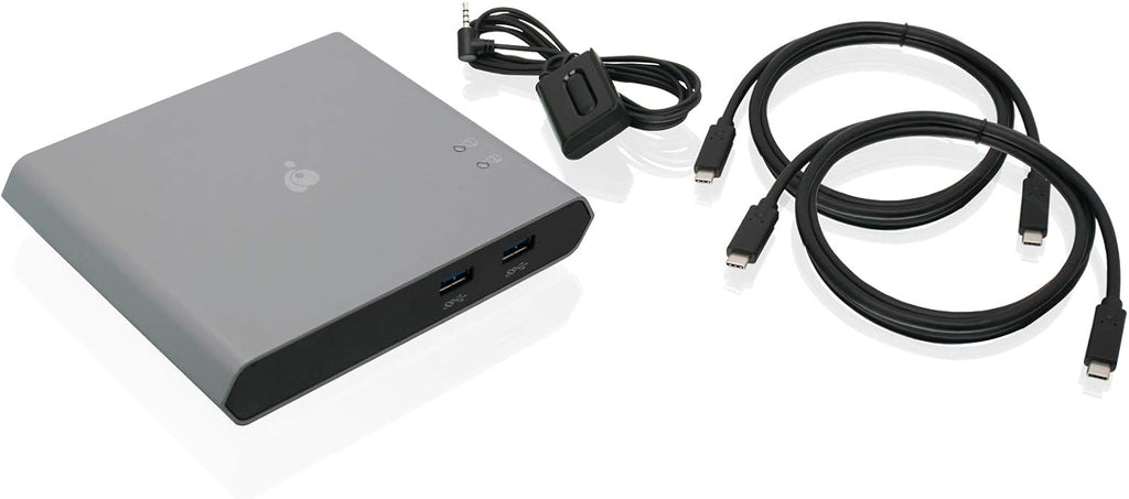 2-Port HDMI Cable KVM Switch with Cables and Audio, Black J3964