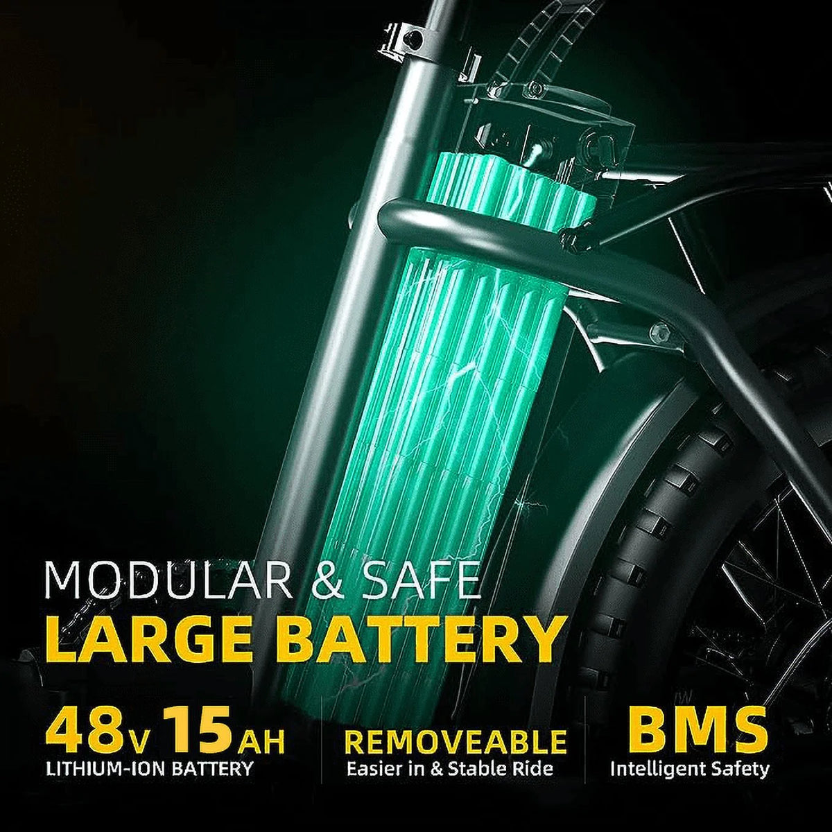Electric Bike 750W Motor 20 Fat Tire 48V 15Ah Battery K44554