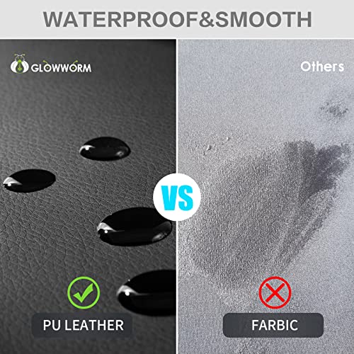 Black Non-Slip Waterproof Pu Leather Desk Pad 23.6in*15.7in S32615