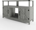 Farmhouse TV Stand with 2 Cabinets and Fireplace T27284