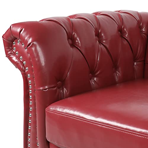 Green Velvet Chesterfield Sofa and Club Chair Set S543