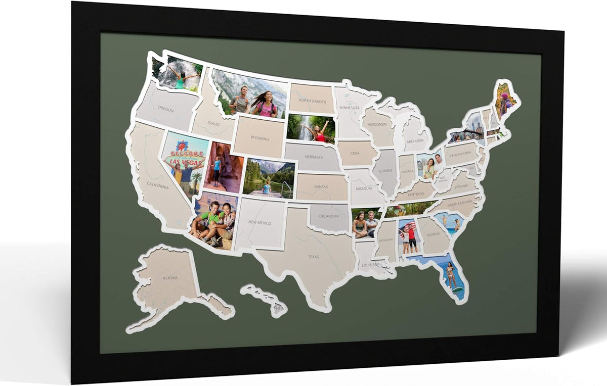 50 States USA Photo Map U130