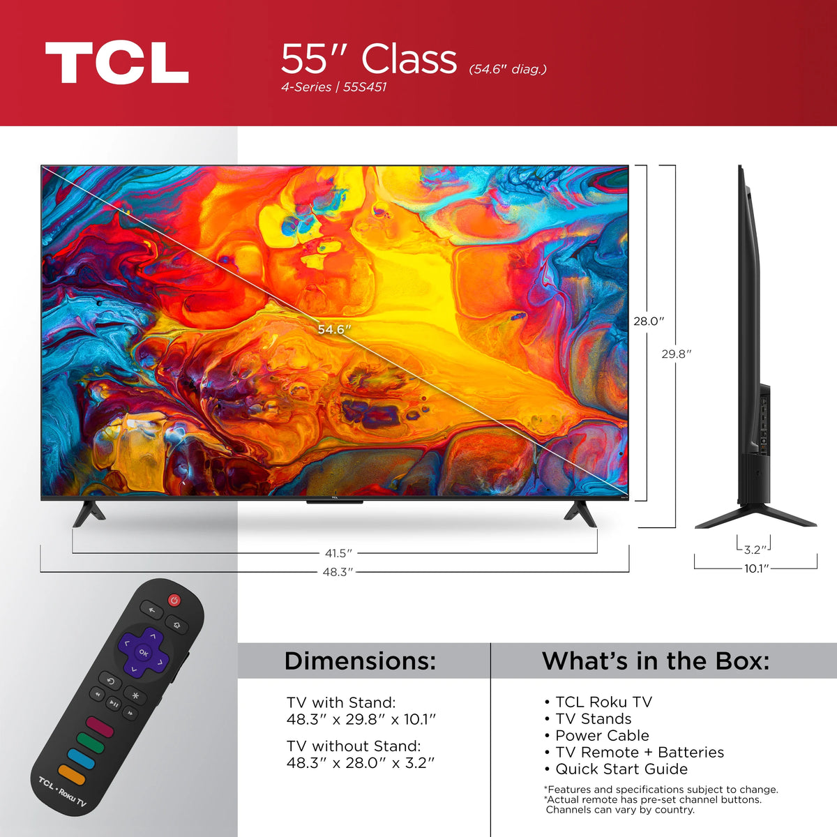 55 Class 4K UHD HDR Smart TV Y487