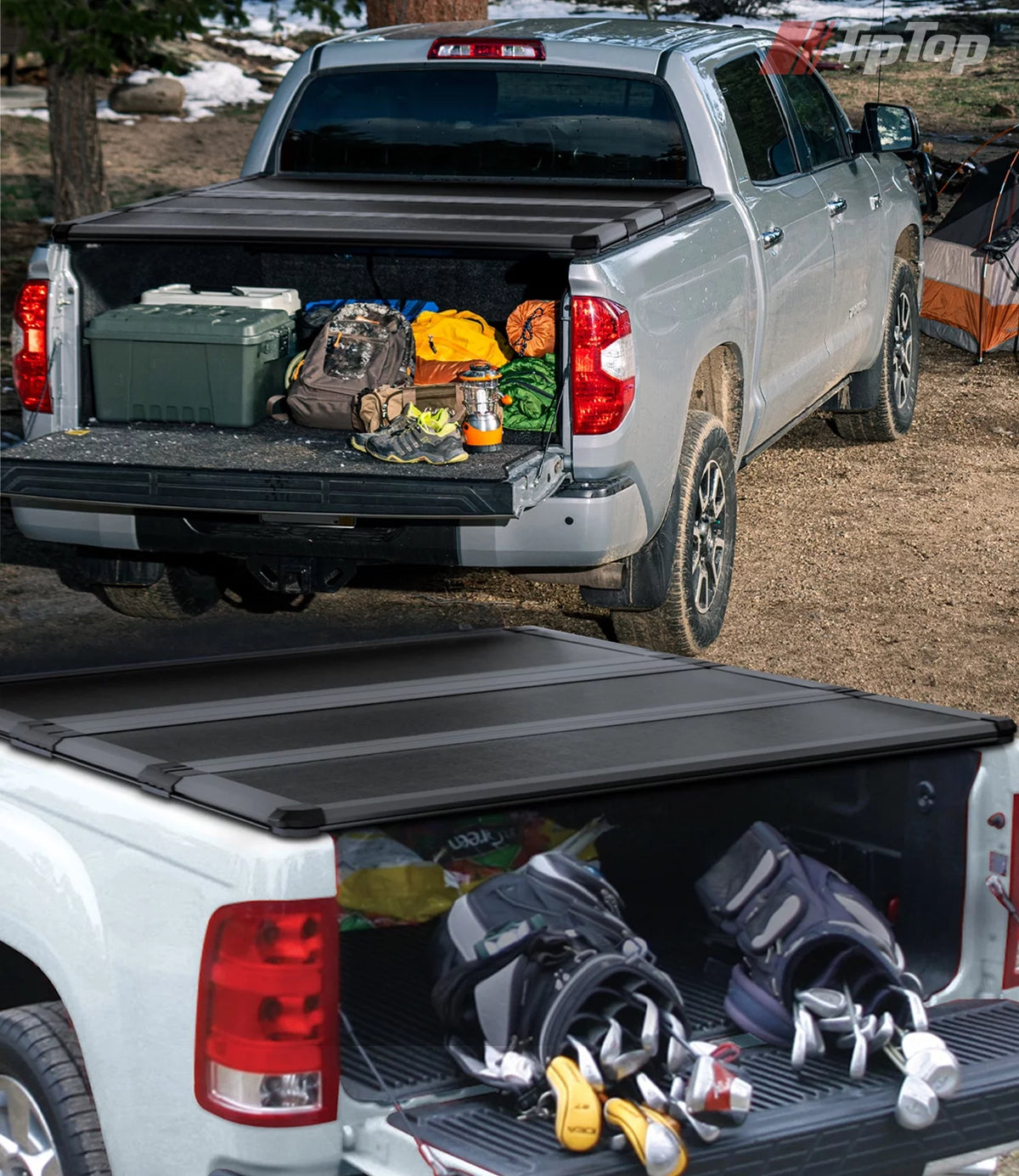 Tri-Fold Hard Tonneau Cover Truck Bed FRP On Top 5.5ft Bed G762