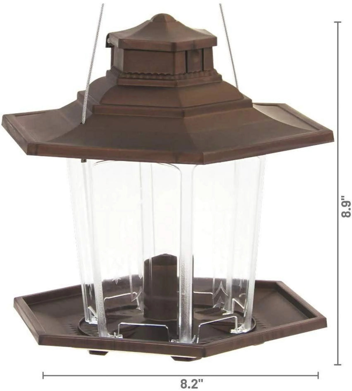 Brown Gazebo Wild Bird Feeder C650