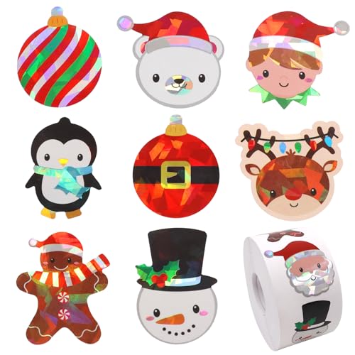 Christmas Stickers 1 Roll 500Pcs Z183993