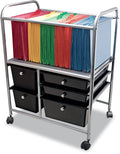 Black File Cart with Five Storage Drawers R602906