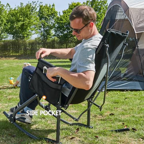 Oversized Folding Rocking Camping Chair with Carry Bag U41395