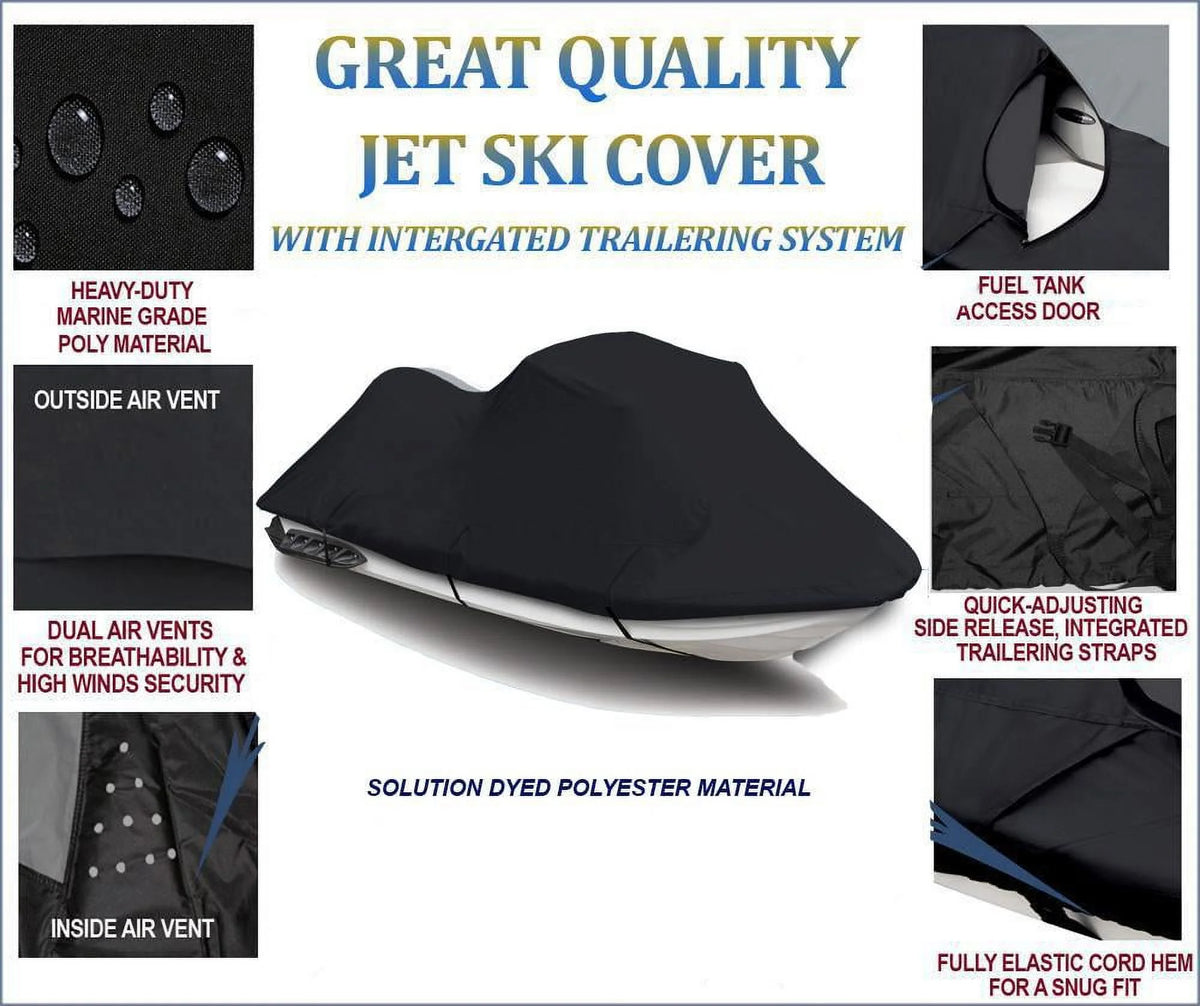 Black 600 Denier JetSki Cover I3648