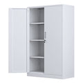 Black 3 Shelf Locking Metal Storage Cabinet F23295