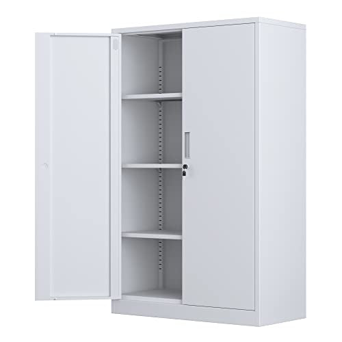 Black 3 Shelf Locking Metal Storage Cabinet F23295