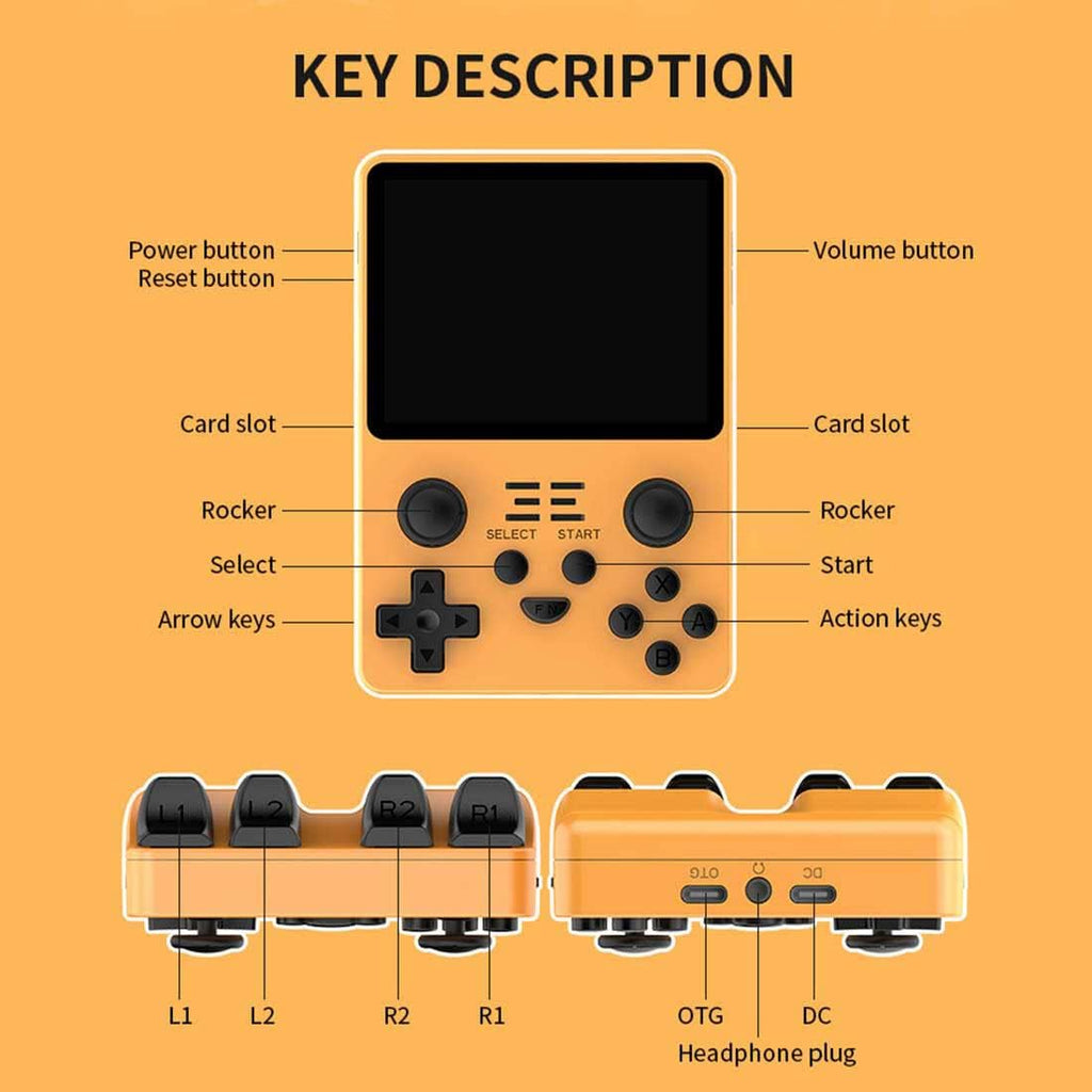 Yellow 3.5 Inch Handheld Game Console K40897