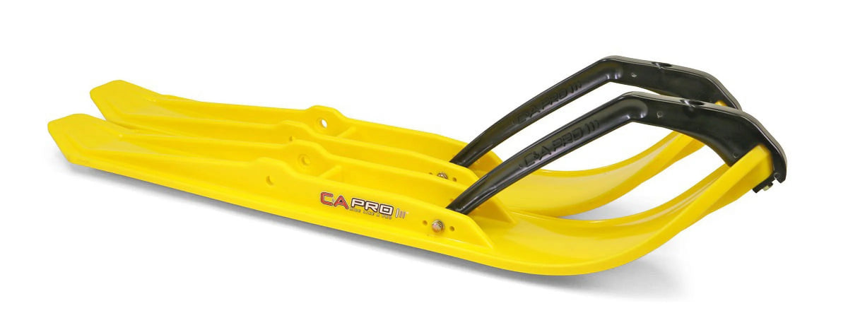 Yellow XPT Snowmobile Skis with 9" Shaper Bars Complete Kit O5347