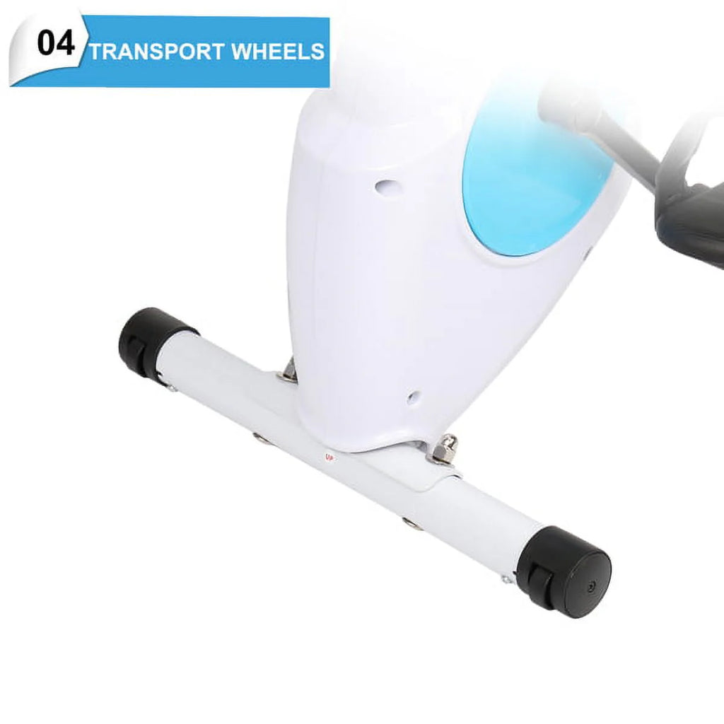 Foldable Indoor Exercise Bike 300LB Capacity 8-Level Magnetic Resistance V447906