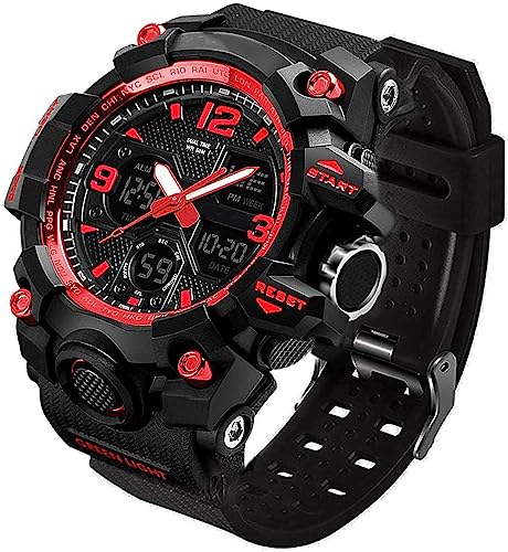 Men's Analog Sports Watch LED Military Digital Watch Electronic Stopwatch Large Dual Dial Time Outdoor Army Wrist Watch Tactical G1926