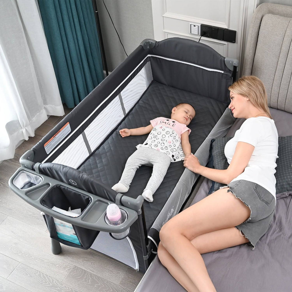 Baby Crib with Mattress Bedside Sleeper B697500