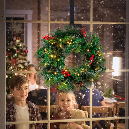 20” Artificial Christmas Wreath Prelit with 50 LED Lights Z404