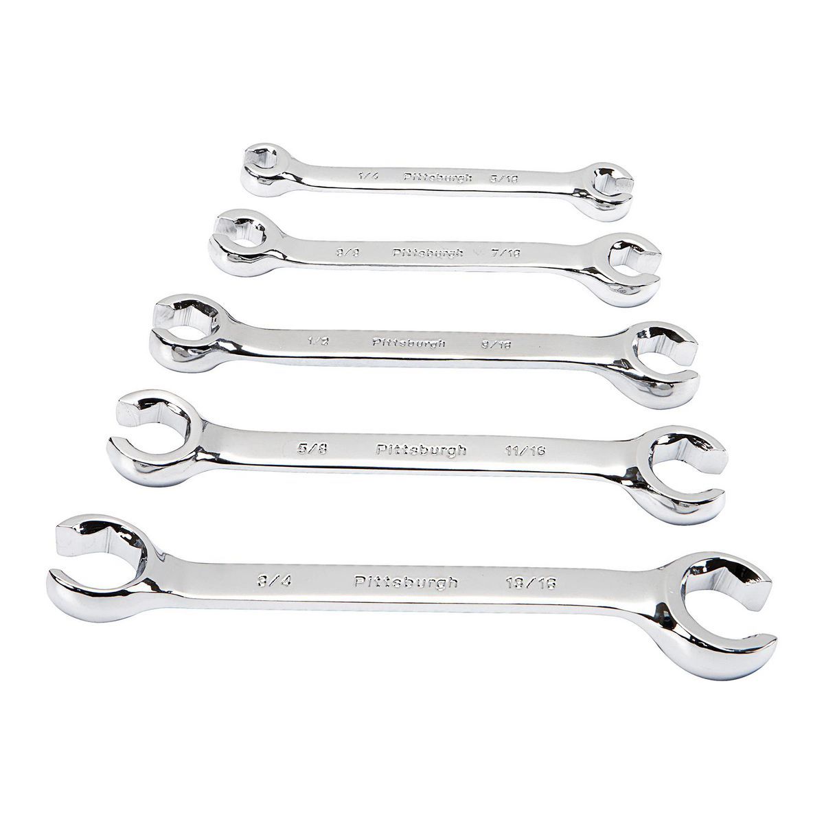 Double-End SAE Flare Nut Wrench Set, 5 Piece Q5850