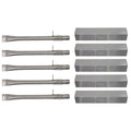 5-Pack Stainless Steel BBQ Gas Grill Tube Burner & Heat Shield Plate Replacement Parts K220
