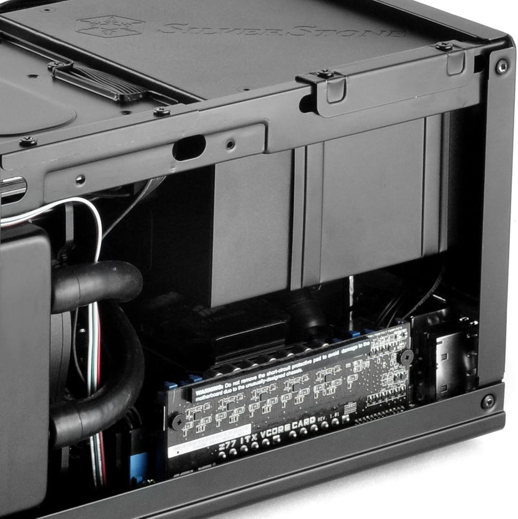 Black Ultra Compact Mini-ITX Computer Case with Mesh Front Panel L7522