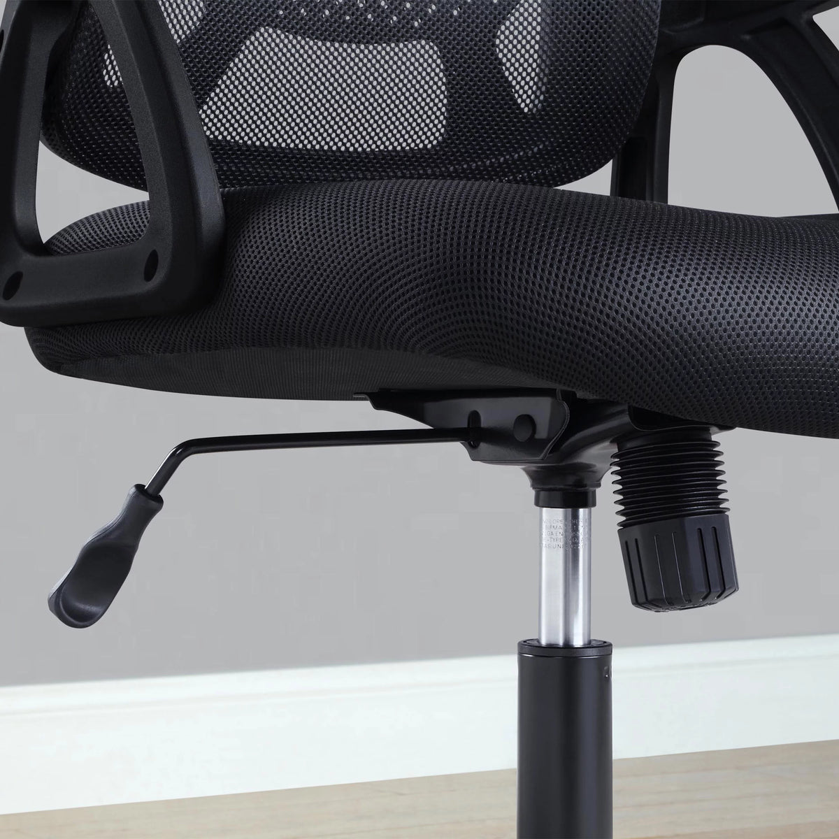 Black Fabric Ergonomic Office Chair with Adjustable Headrest U751342