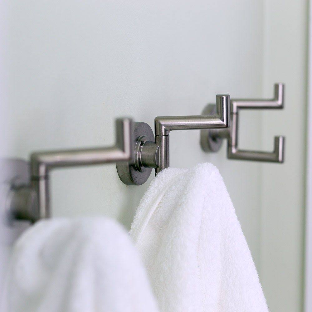 Brushed Nickel Double Robe Hook E995170