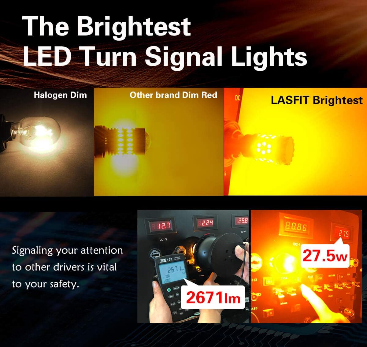 Amber LED Turn Signal Light Bulb (Pack of 2) R16973