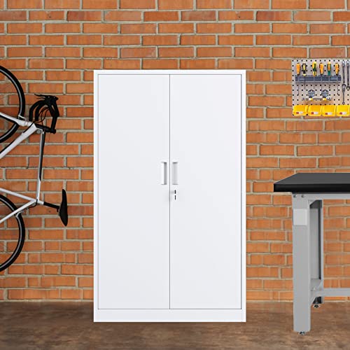 Black 3 Shelf Locking Metal Storage Cabinet F23295