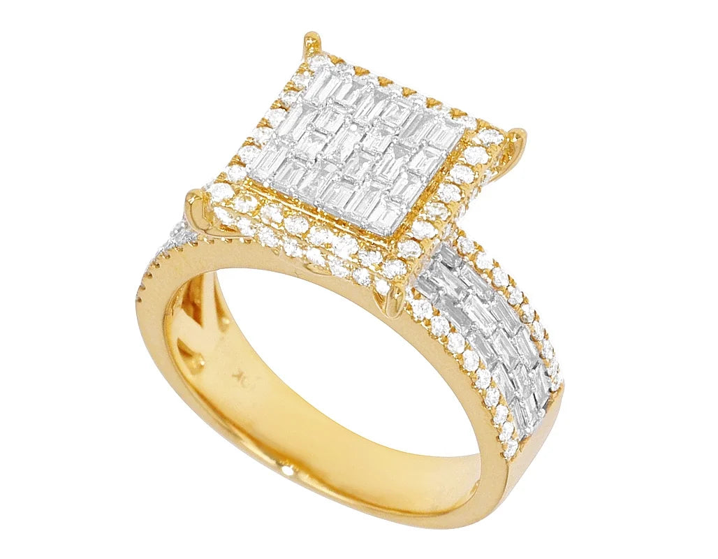 1.3CT Baguette Diamond Ring 10k Gold U412010