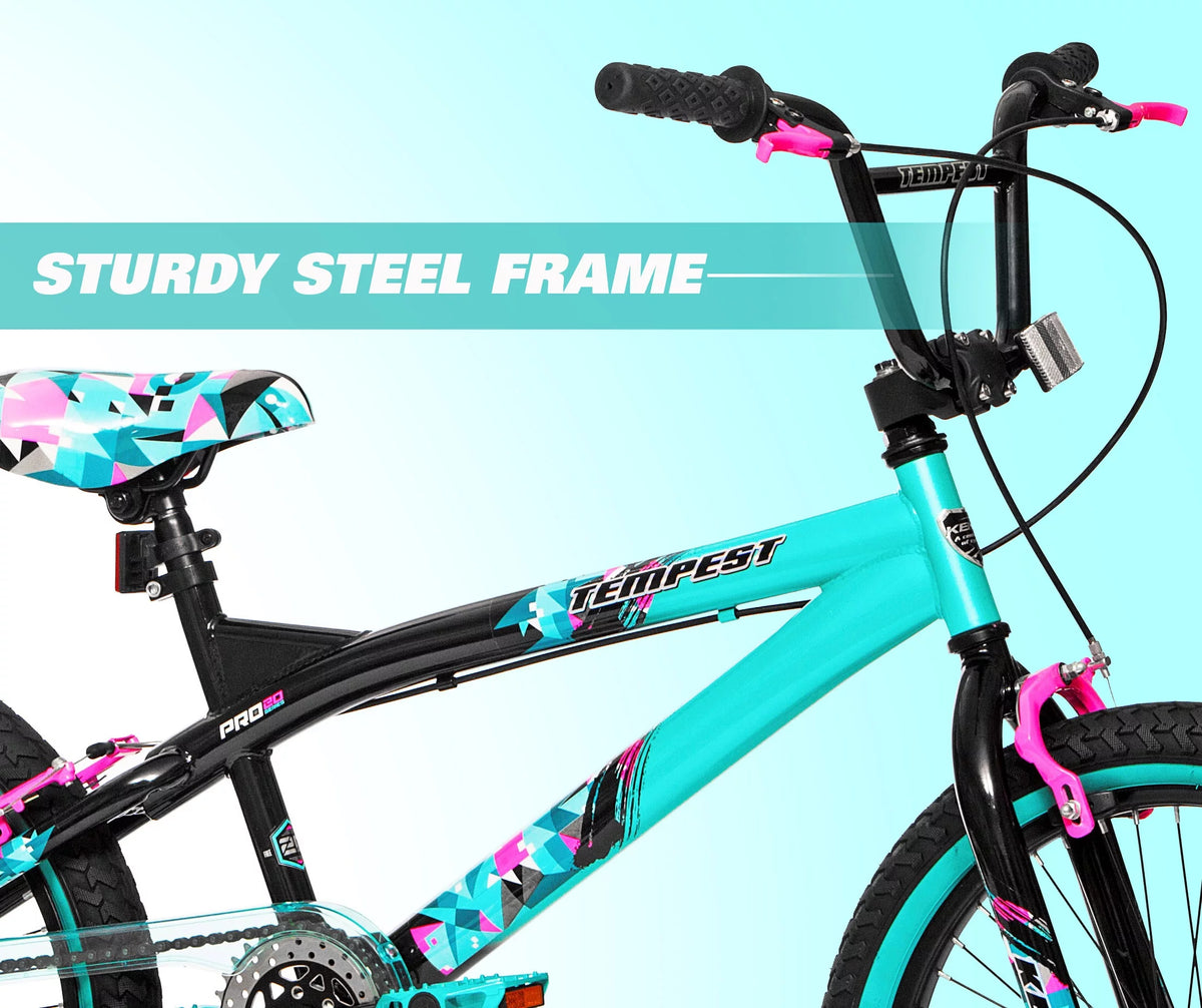 20 Girl's Black Aqua Bicycles E701560