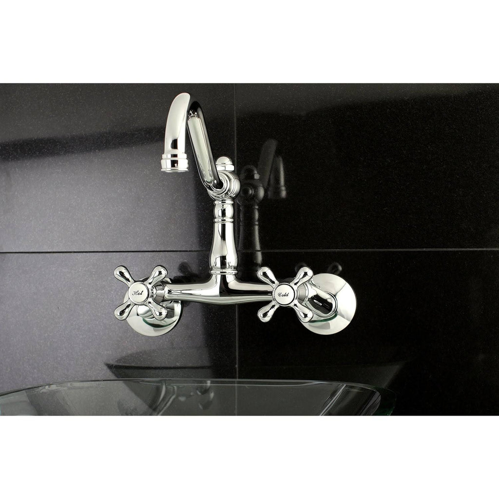 Brushed Brass Adjustable Wall Mount Kitchen Faucet I5066