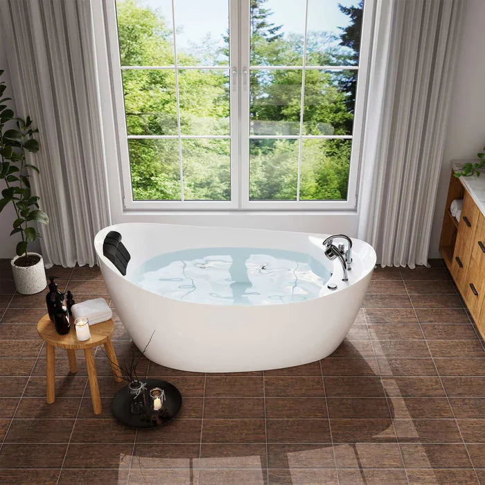 67 Freestanding Whirlpool Acrylic Bathtub with Faucet K599