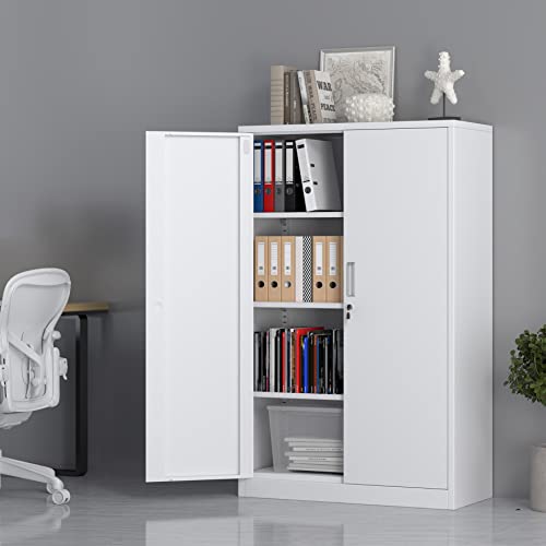 Black 3 Shelf Locking Metal Storage Cabinet F23295
