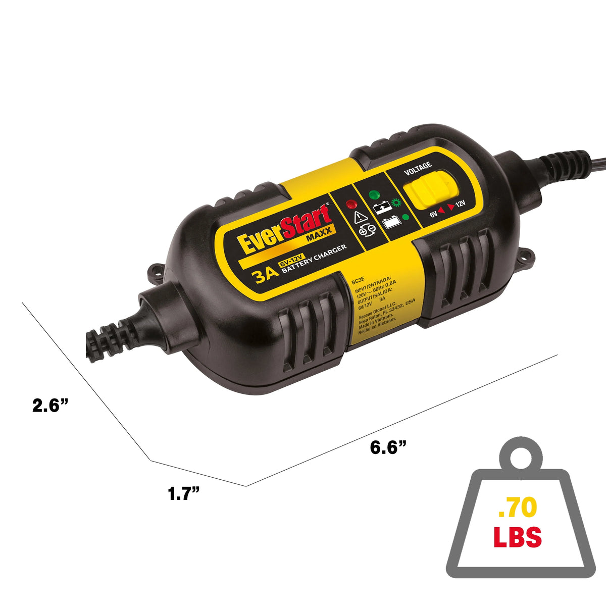 3 Amp 6V/12V Automotive Battery Charger I554400