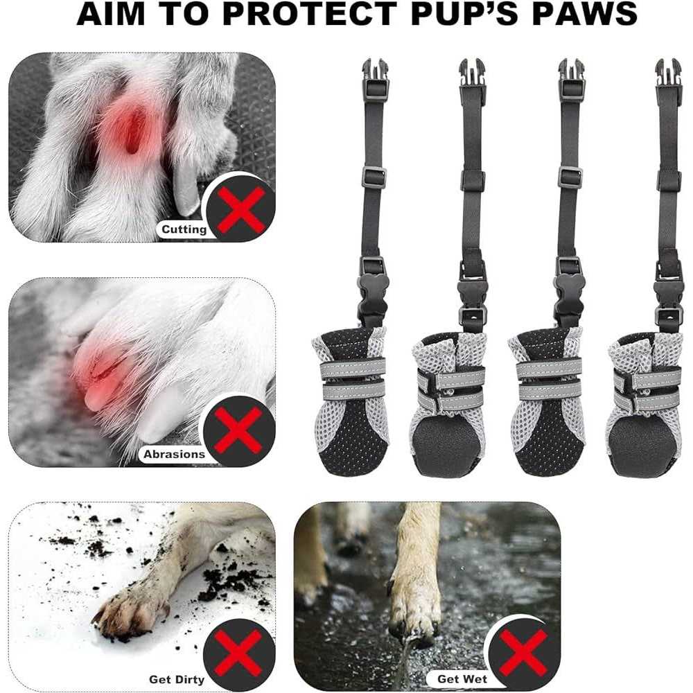 Dog Boots with Anti-Lost Design, Buckle Straps, and Weatherproof G630026