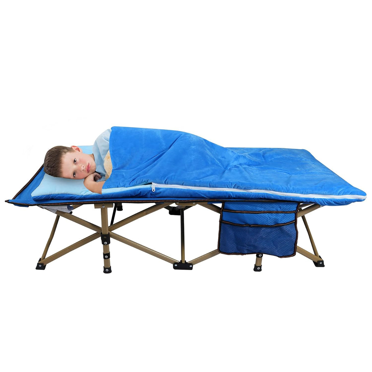 Kids Portable Folding Cot Bed, Blue 53x26 P2227