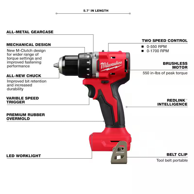 18V Brushless Cordless 1/2 in. Compact Drill/Driver I46411